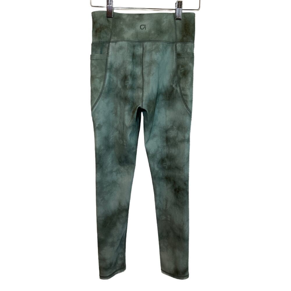 Gap Teen Size 10 Leggings with Pockets, Green Tie Dye - Picture 4 of 7